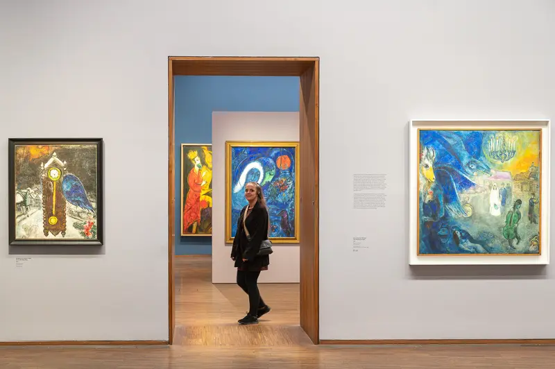 Chagall Artwork Display at Albertina Museum Vienna Exhibition