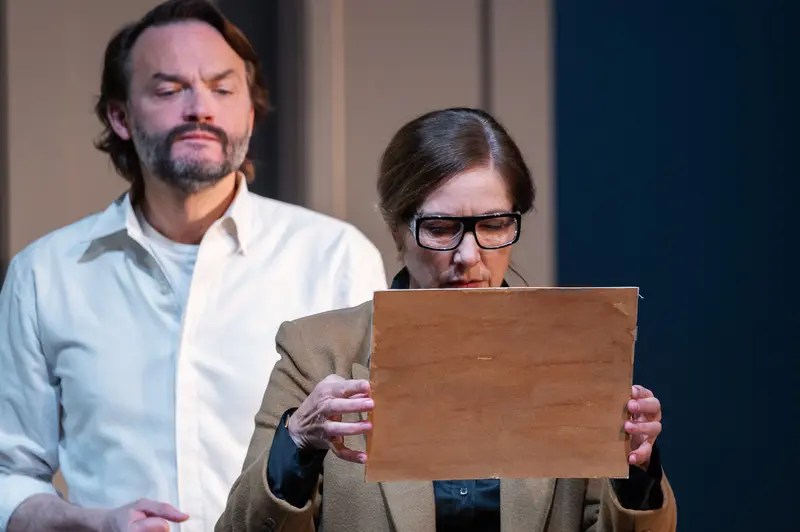 Intense Theatrical Moment from "Nachtlacht" Performance at Kammerspielen