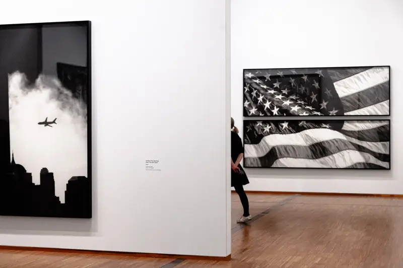 Robert Long Exhibition at Albertina Vienna: 9/11 Imagery and American Flag
