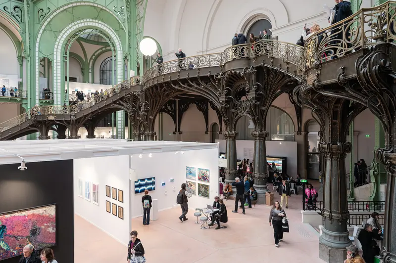 Paris Photo 2024 Art Exhibition at Grand Palais with Ornate Iron Architecture