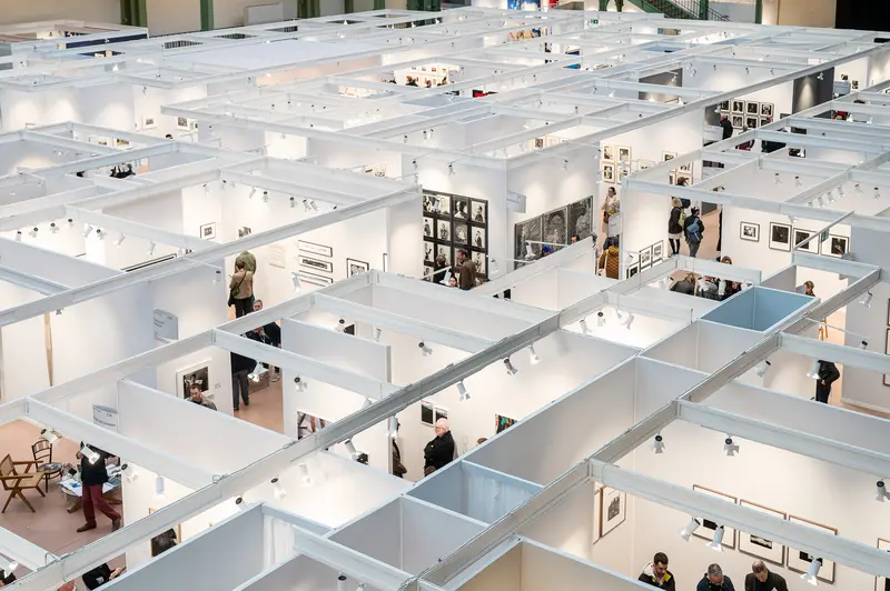 Paris Photo 2024: Intricate White Maze Gallery Displaying International Photography Exhibitions
