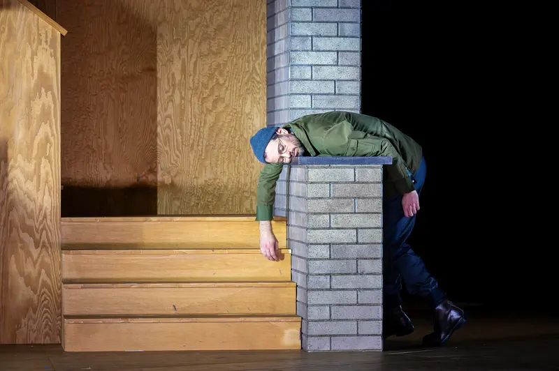 Uncle Wanja's Exhaustion: Theatrical Moment from Chekhov's Play in Josefstadt