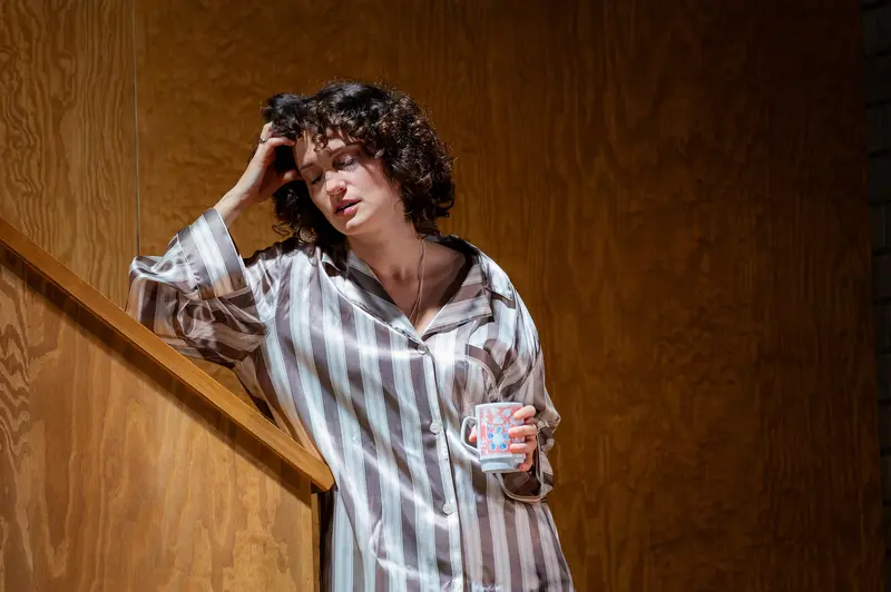 Uncle Wanja Rehearsal: Exhausted Actor in Striped Pajamas at Theater in der Josefstadt