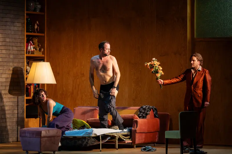 Uncle Wanya Staging at Theater in der Josefstadt: Dramatic Moment with Flowers