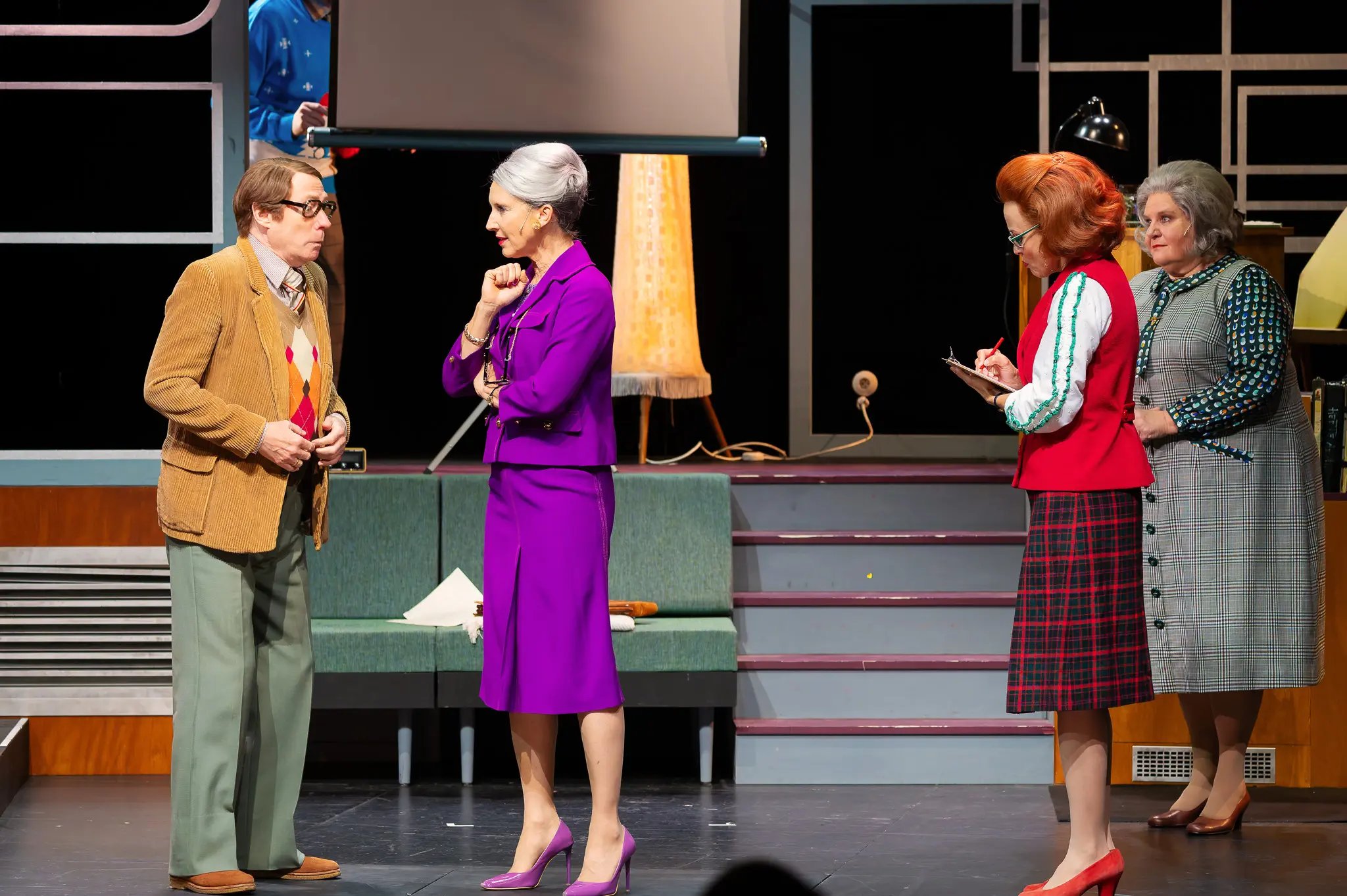 Theatrical Scene from "Miss Scrooge" Stage Production at Kammerspielen