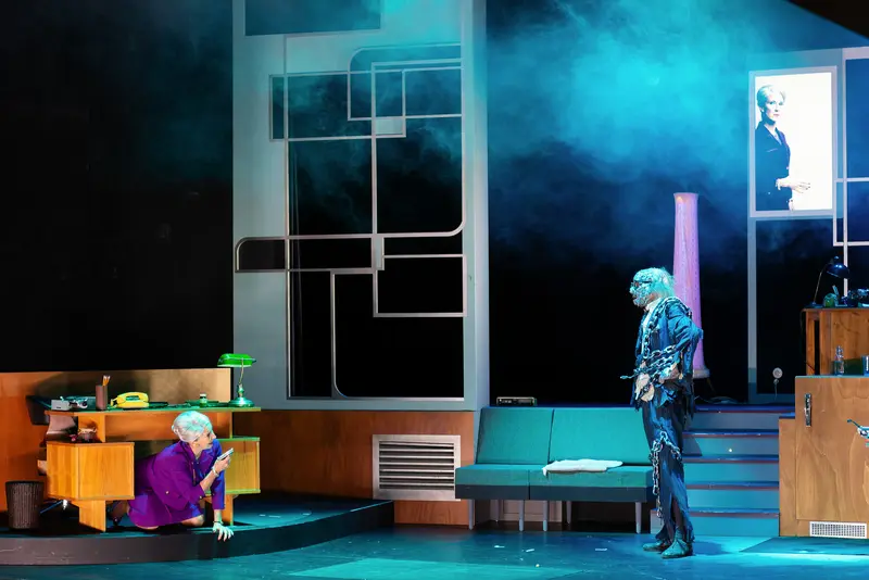 Miss Scrooge Theatrical Performance at Kammerspielen, Stylized Stage Scene