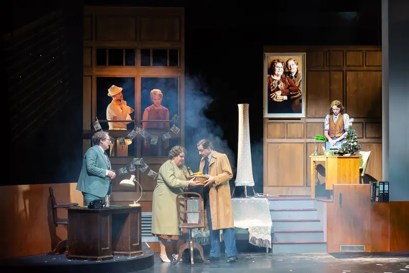 Theatrical Scene from "Miss Scrooge" at Kammerspielen, 2024 Theater Production