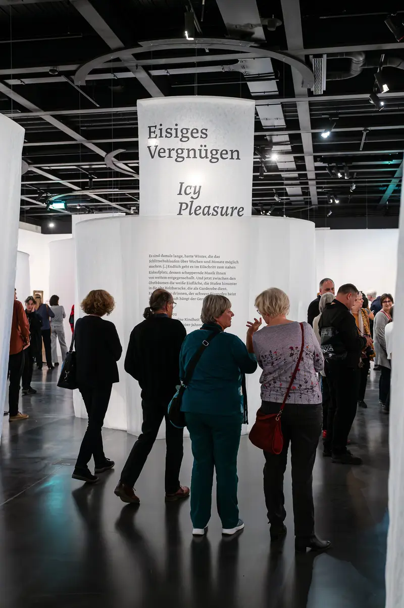 Exhibition Opening "Ice Pleasure" at Modern Gallery with Visitors