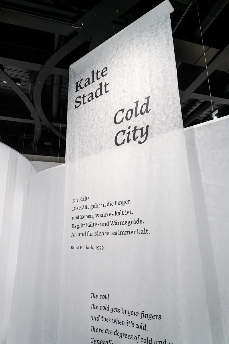Cold City: Multilingual Poetry Exhibition Display at Cultural Event