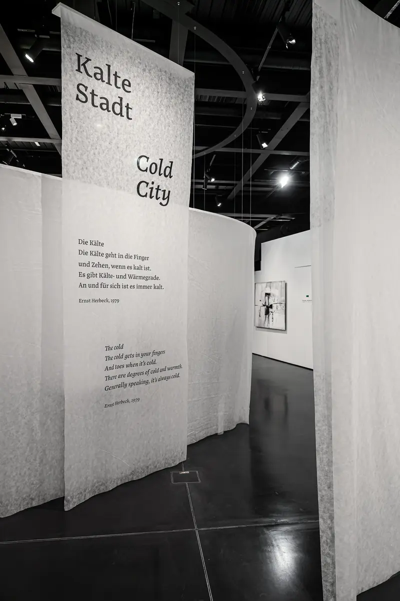 Kalte Stadt Exhibition: Cold City Poster Display at Gallery Installation