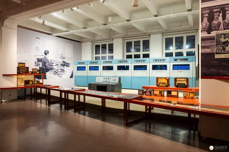 Vintage Radio Exhibition Display at Technical Museum Vienna