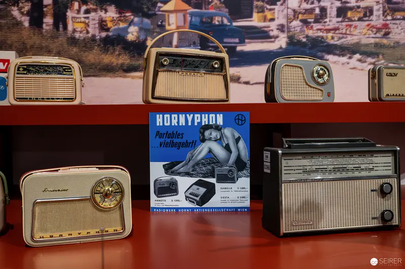 Vintage Radios on Display at 100 Years of Radio Exhibition, Technical Museum Vienna
