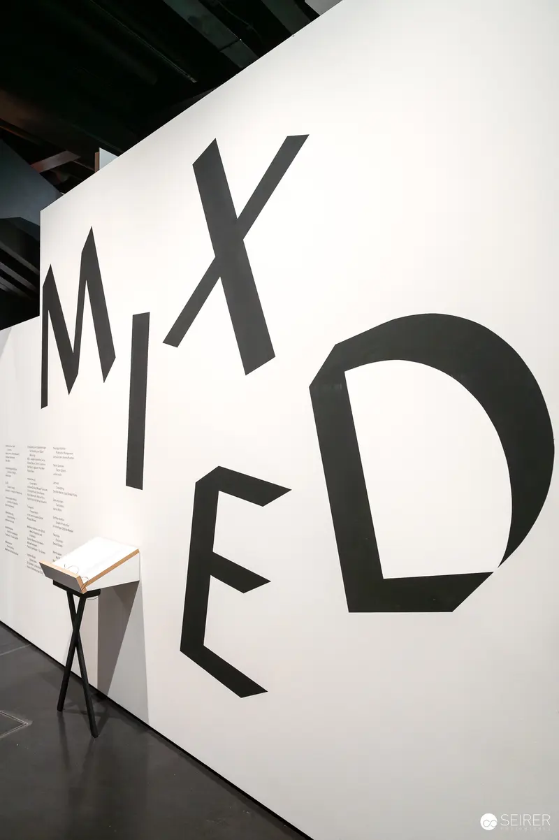 Wien Museum 'MIXED' Ausstellungseröffnung. Large-Scale Typographic Installation at Wien Museum's 'Mixed' Exhibition