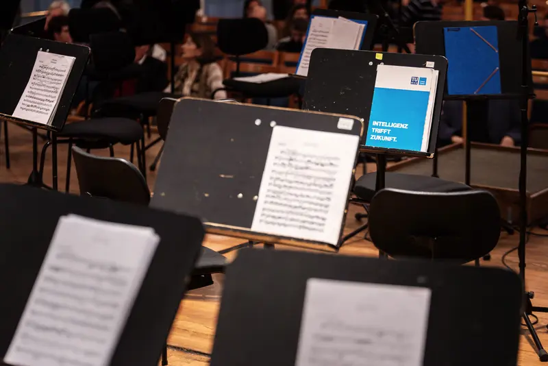 TU Orchestra Performance Setup at Konzerthaus Wien Anniversary Concert