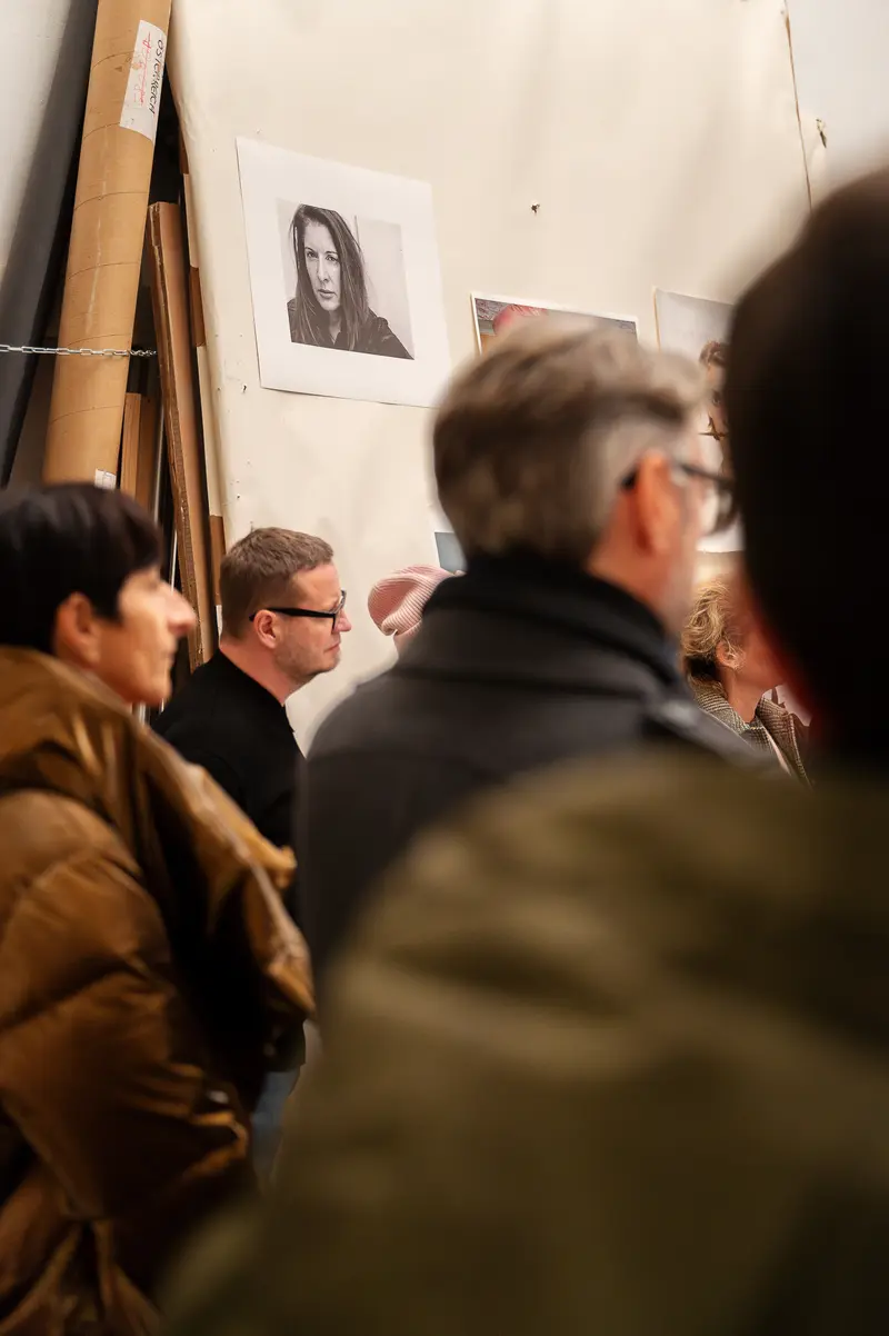 Visitors at Elfie Semotan's Atelier during Foto Arsenal "In Transition" Event