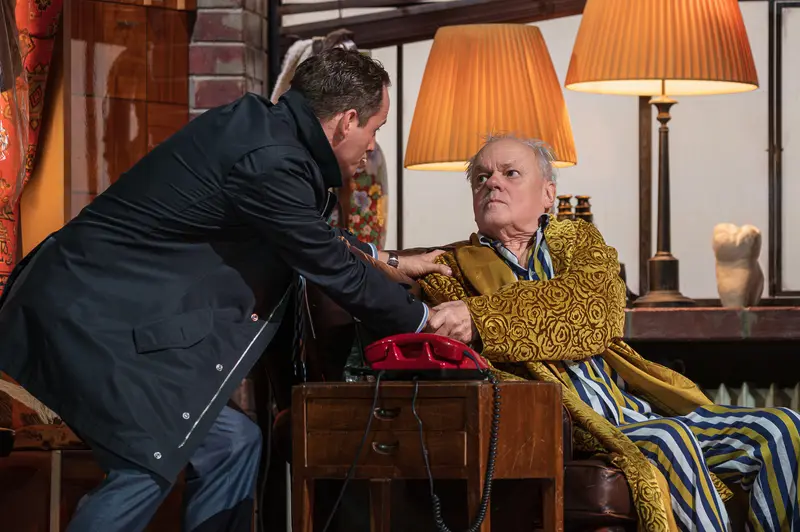 Intense Interaction During Theater Rehearsal of "Sonny Boys" at Josefstadt Theater