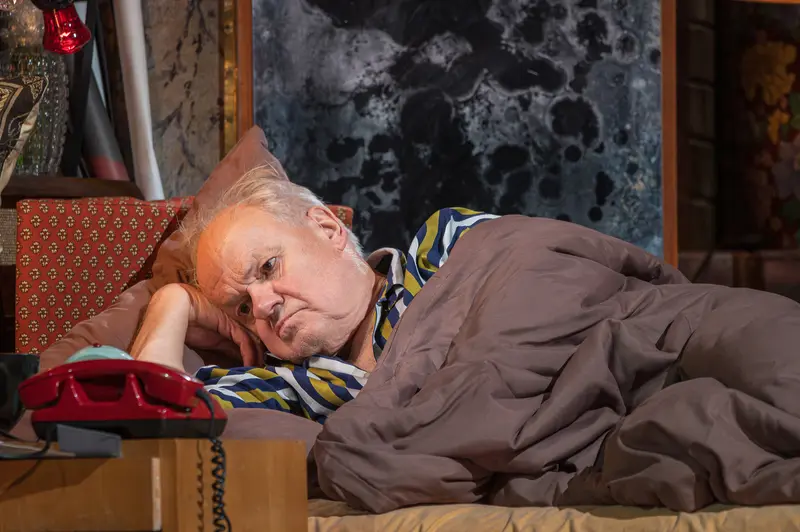Elderly Actor Resting During Rehearsal for "Sonny Boys" at Josefstadt Theatre