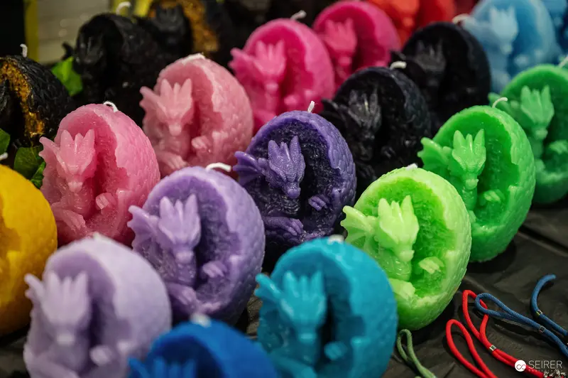 Colorful Handcrafted Novelty Soaps in Vibrant Rainbow Arrangement
