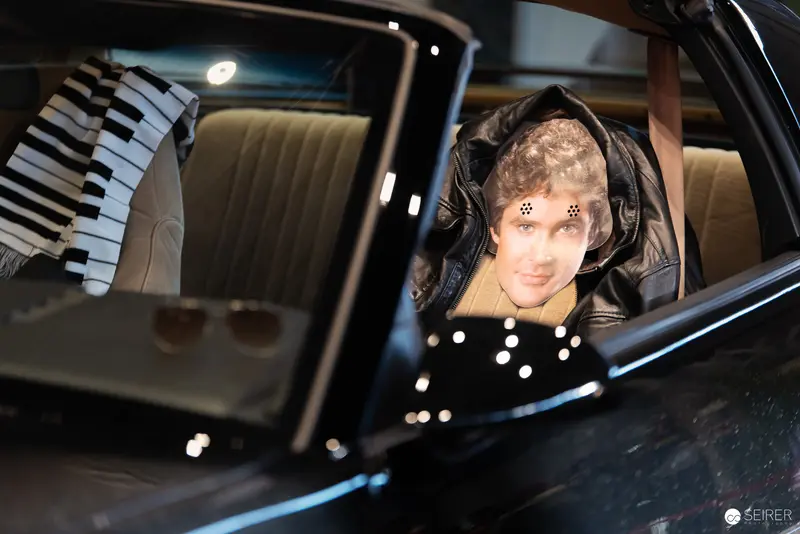 Vintage Car Interior with Stylized Portrait at Vienna ComicCon 2024