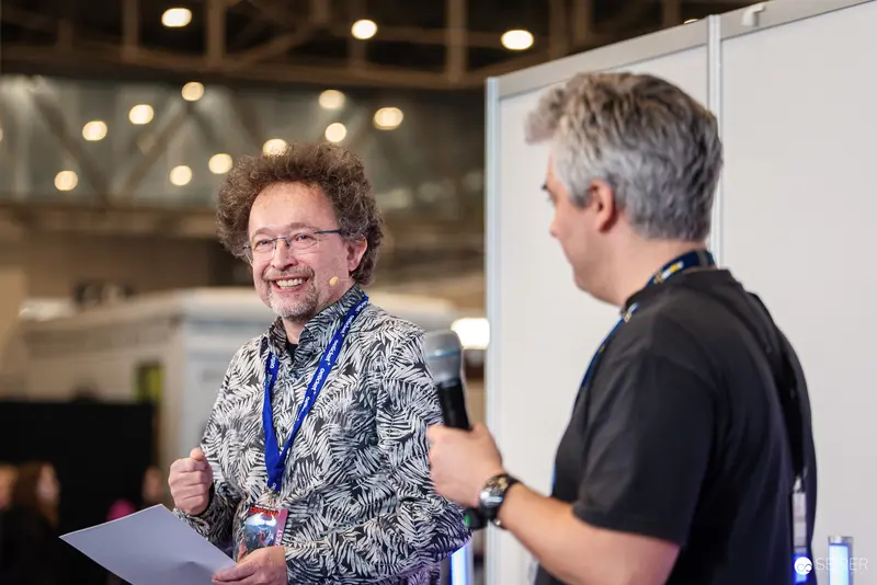 Two Attendees Smiling at Vienna ComicCon 2024 Conference Event