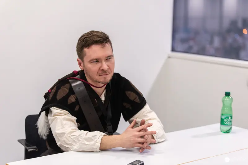 Cosplayer in White and Black Vest at Vienna ComicCon 2024