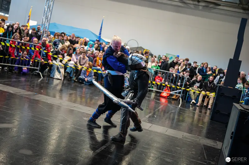 Cosplay Combat Scene at Vienna ComicCon 2024 Fantasy Performance