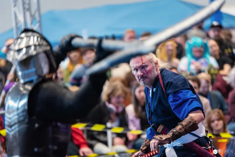 Medieval Knight Duel at Vienna ComicCon 2024 Cosplay Competition