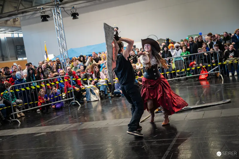 Dynamic Dance Performance at Vienna ComicCon 2024 Cosplay Stage