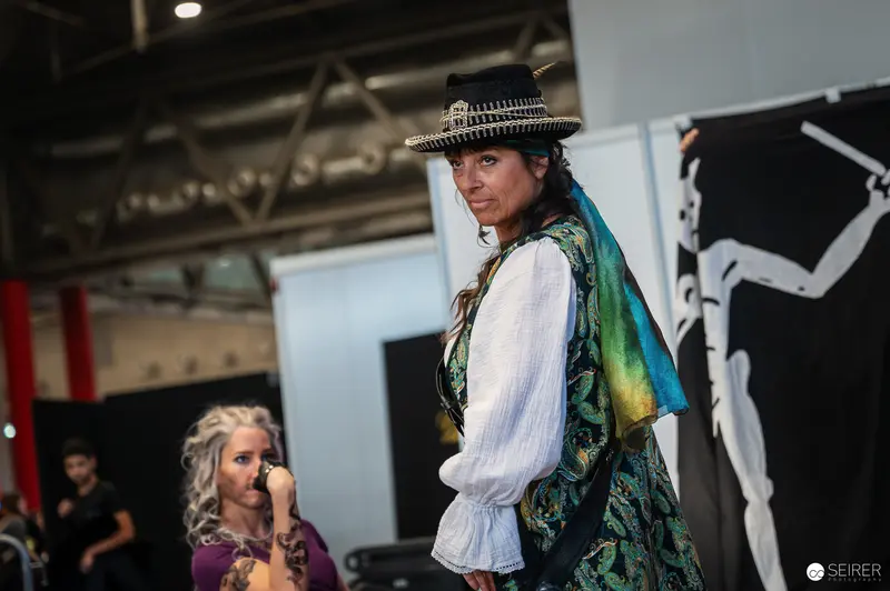 Costumed Performer on Runway at Vienna ComicCon 2024
