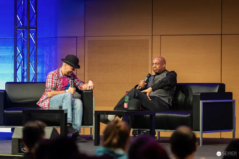 Comic Con Panel Discussion with Two Speakers on Stage at VIECC 2024