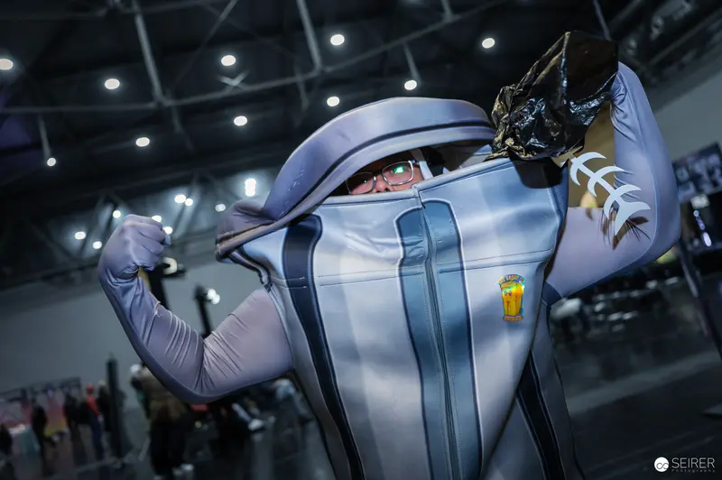 Sci-Fi Cosplayer in Futuristic Costume at Vienna ComicCon 2024
