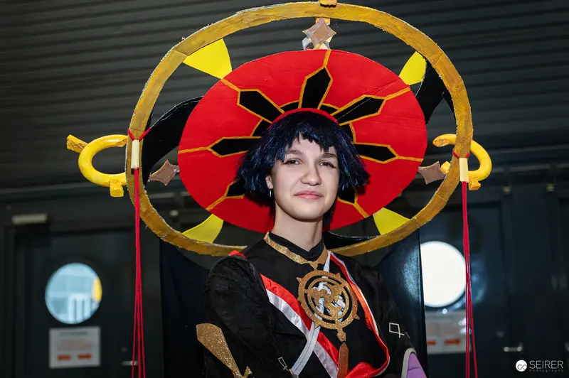 Cosplayer in Elaborate Anime-Inspired Costume at Vienna ComicCon 2024