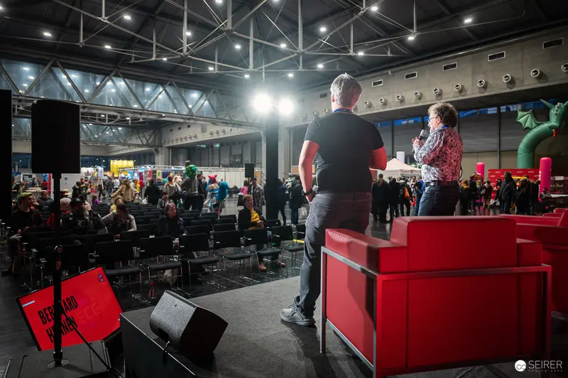 Backstage View of Vienna ComicCon 2024 Presentation Stage