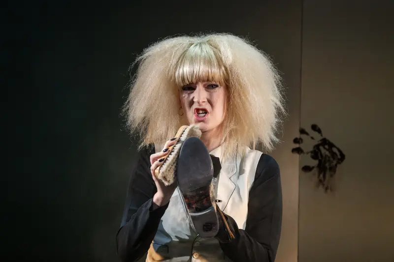 Kimberly Rydell in Theatrical Costume During "Die Affäre Rue de Lourcine" Rehearsal