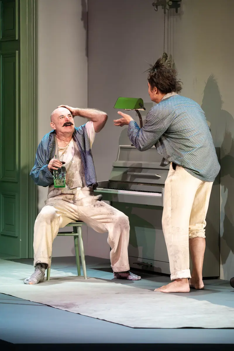 Michael Dangl and Marcus Bluhm in Theatrical Confrontation from "Die Affäre Rue de Lourcine"