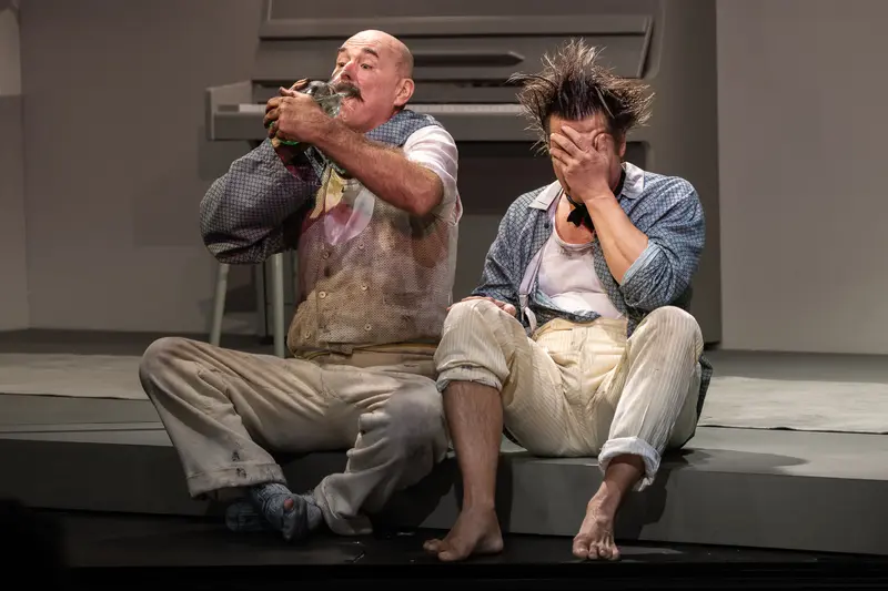 Michael Dangl and Melanie Hackl in Theatrical Performance of "Die Affäre Rue de Lourcine"