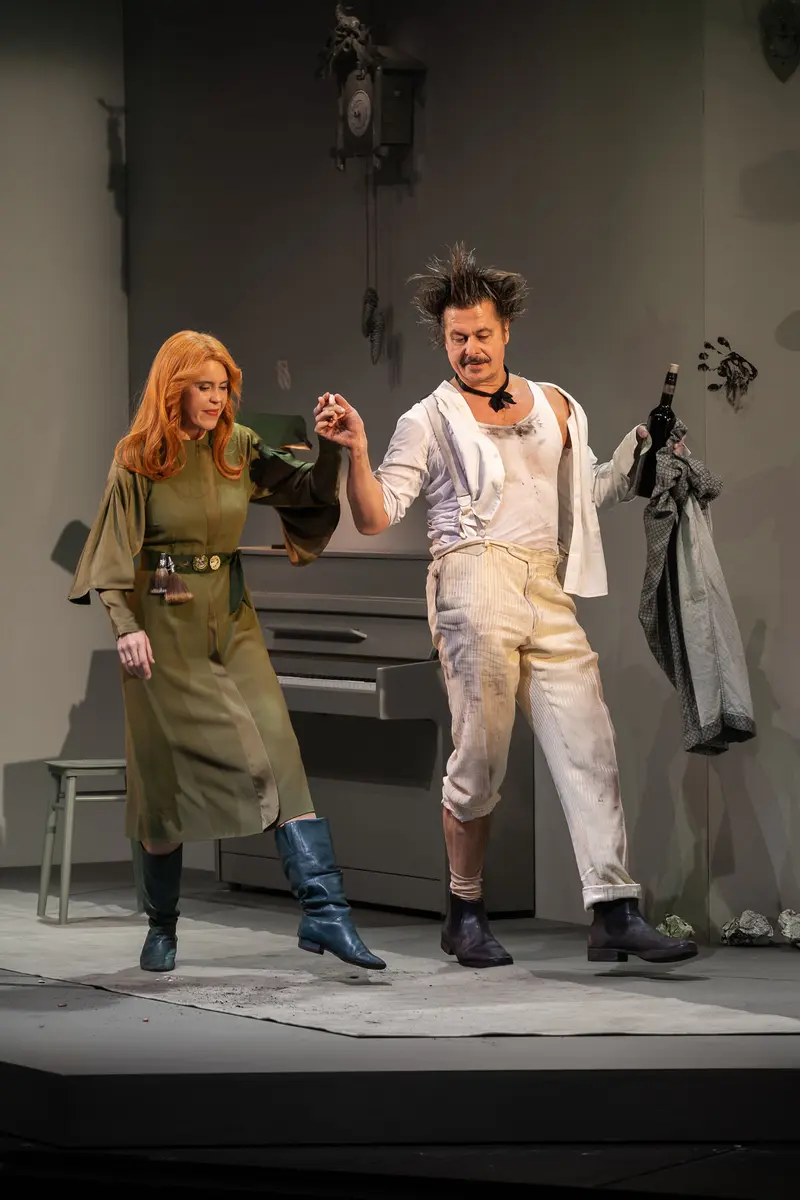 Michael Dangl and Melanie Hackl in "Die Affäre Rue de Lourcine" Theater Probe