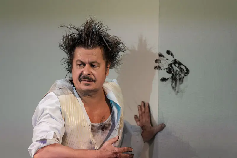 Michael Dangl in Theatrical Rehearsal for "Die Affäre Rue de Lourcine"