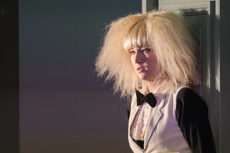 Kimberly Rydell in Theatrical Costume During "Die Affäre Rue de Lourcine" Rehearsal