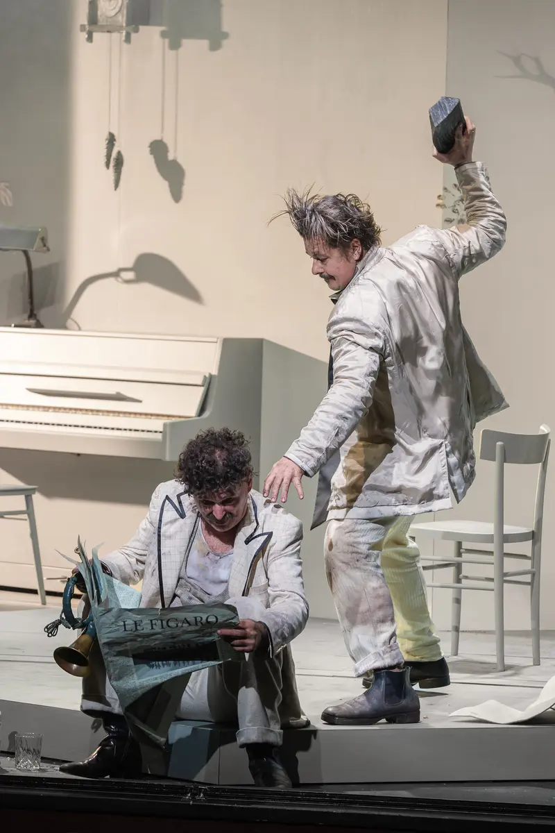 Michael Dangl and Marcus Bluhm in Theatrical Scene from "Die Affäre Rue de Lourcine"