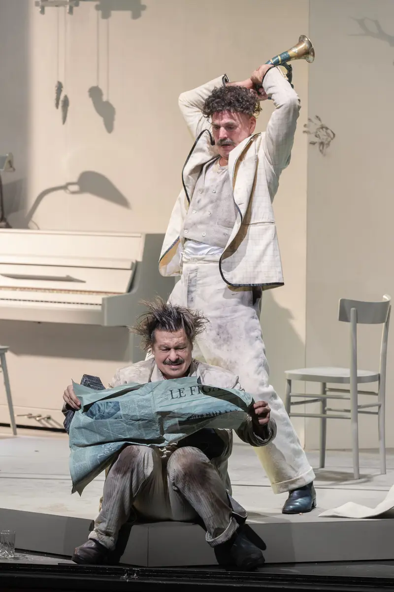 Michael Dangl and Marcus Bluhm in Theatrical Scene from "Die Affäre Rue de Lourcine"