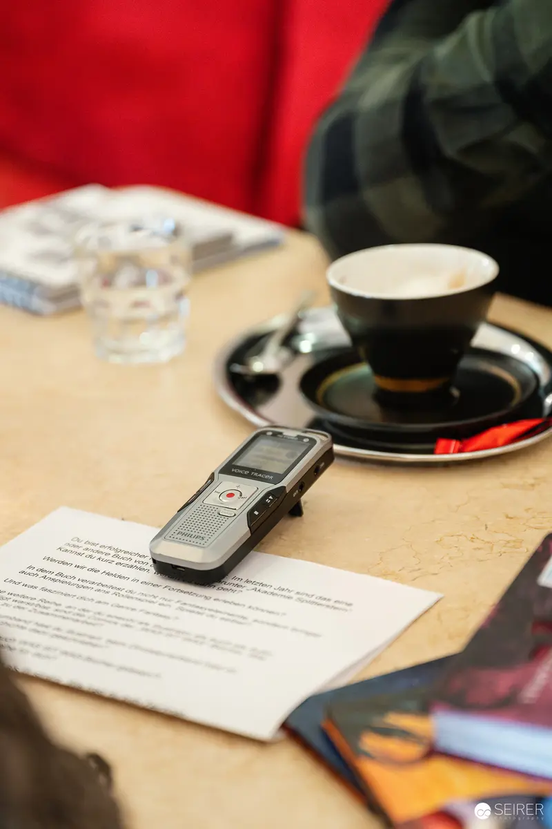Digital Recording of Interview at Cafe Museum in Vienna