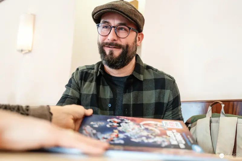 Falk Holzapfel in Casual Interview at Cafe Museum, Vienna