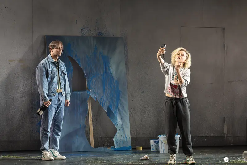 Theater Rehearsal of "Azur oder die Farbe von Wasser" at Theater in der Josefstadt