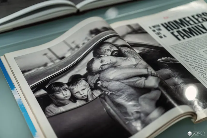 Black and White Documentary Photograph of Children in Challenging Circumstances
