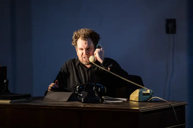 David Czifer in Intense Phone Conversation during LINE RUNNER 2024 Performance