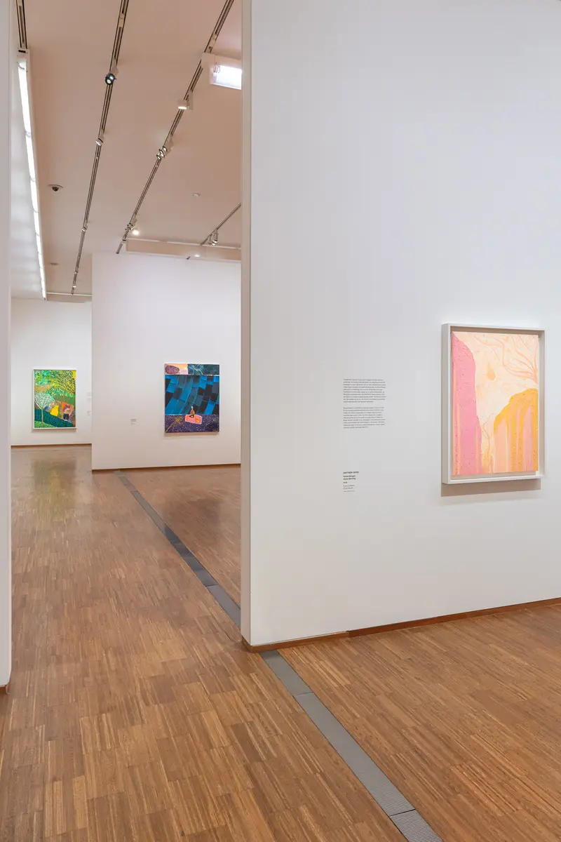 Exhibition Wong - Van Gogh at Albertina: Gallery Interior with Modern Artworks