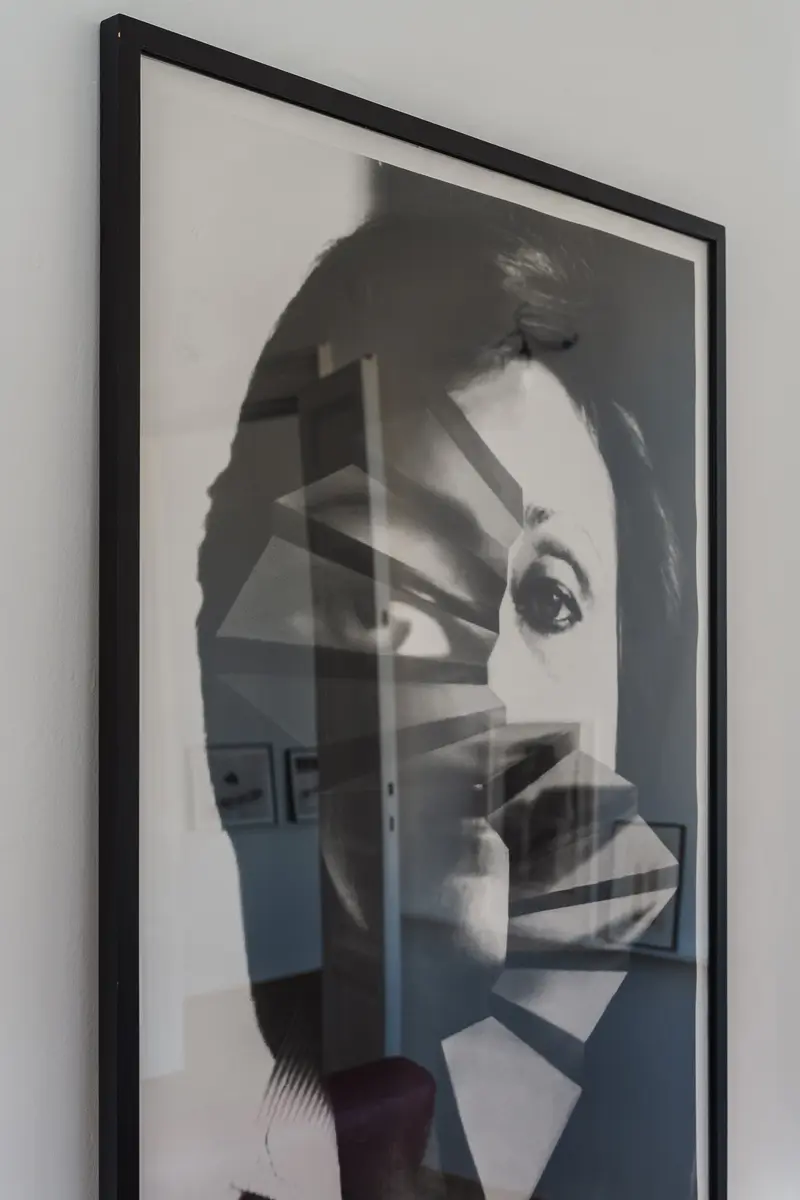 Fragmented Portrait of Valie Export in Black and White