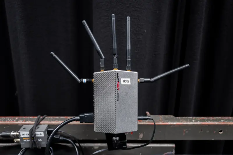 Wireless Network Router with Multiple Antenna Mounted on Technical Setup