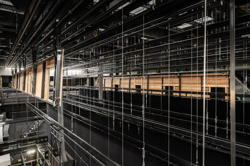 Backstage Scaffolding and Technical Infrastructure at Volkstheater